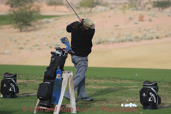 dave on practice range